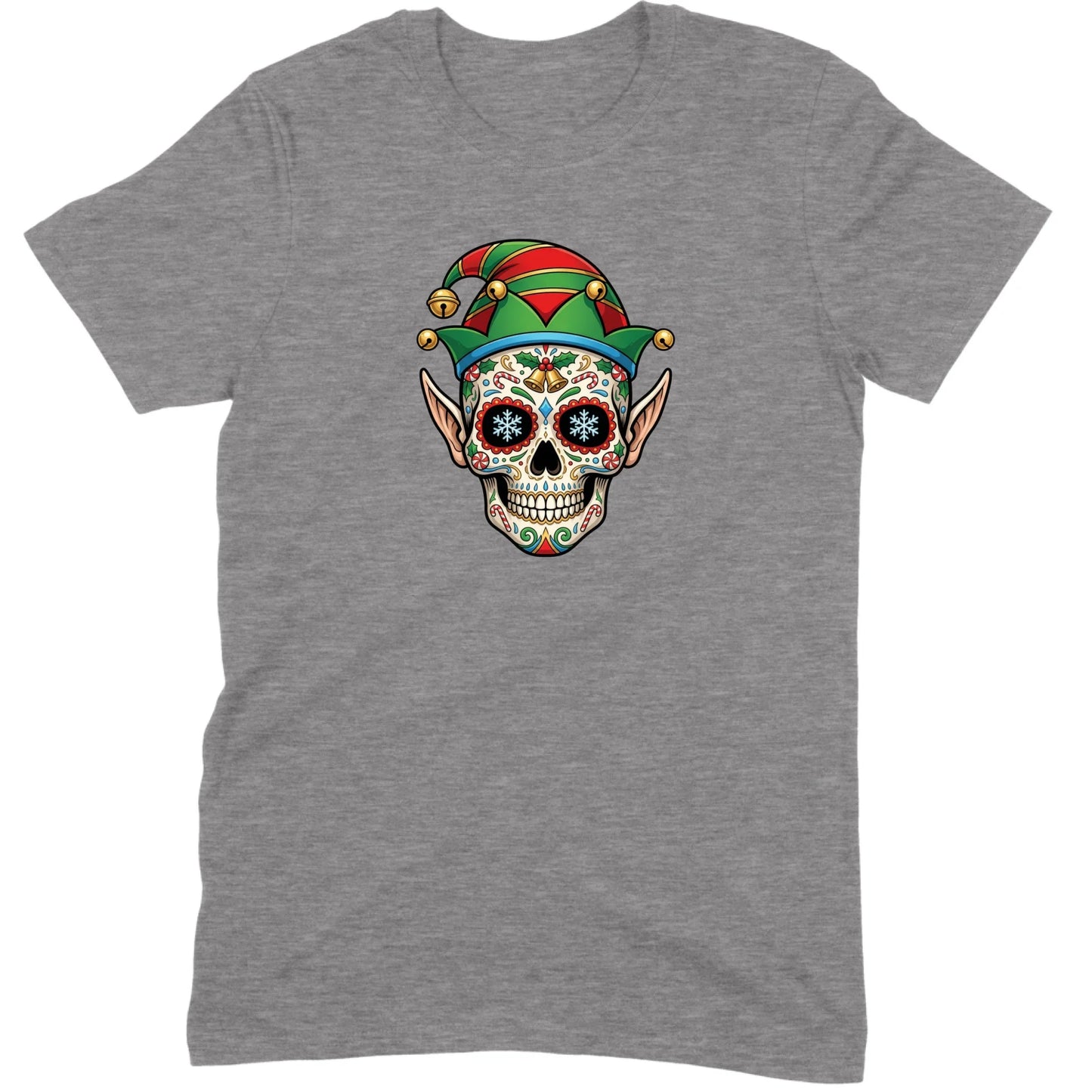 Sugar Skull Christmas Elf Tee