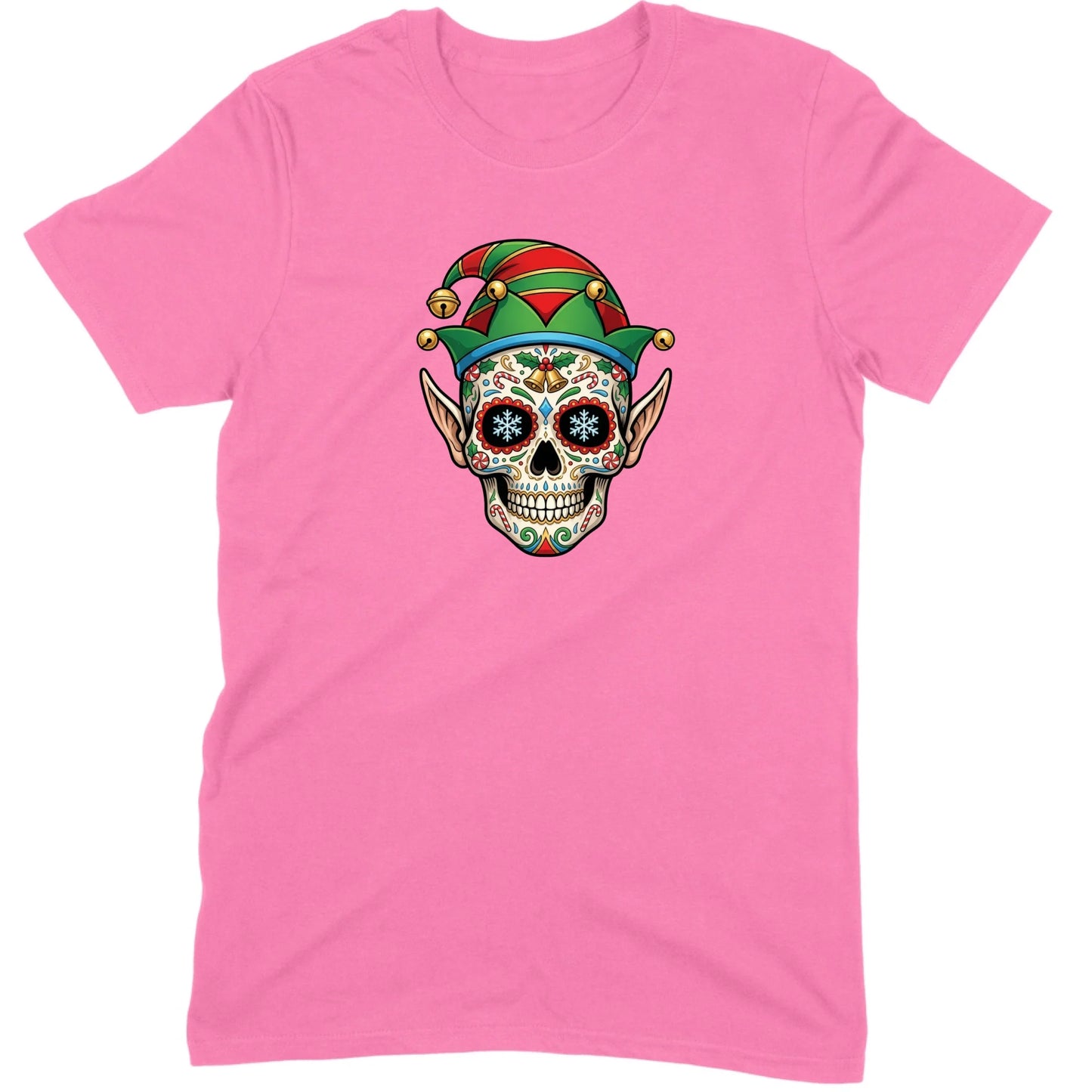 Sugar Skull Christmas Elf Tee
