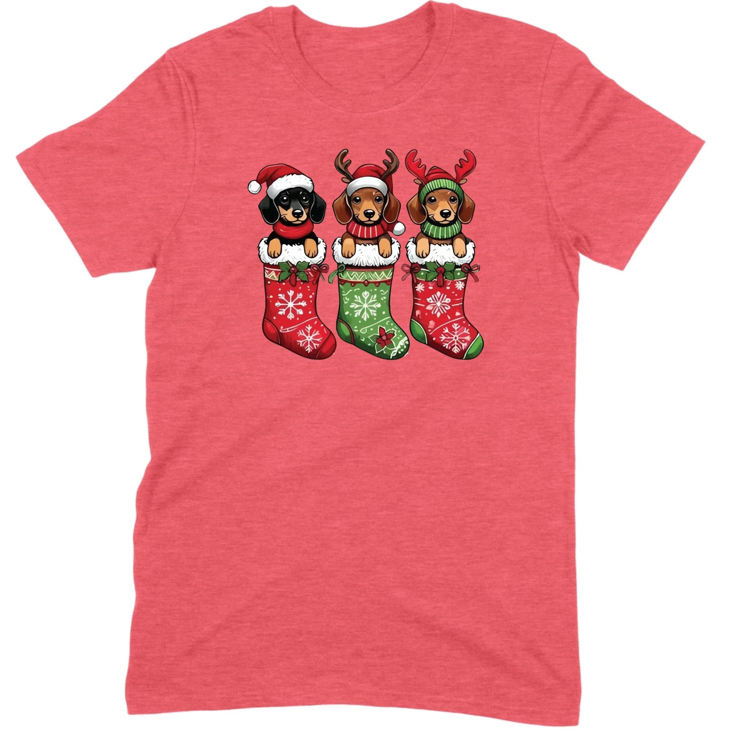 Christmas Dachshund Stocking Trio Tee