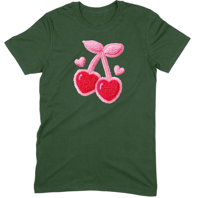 Chenille Heart Cherries Tee