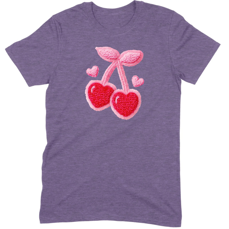 Chenille Heart Cherries Tee