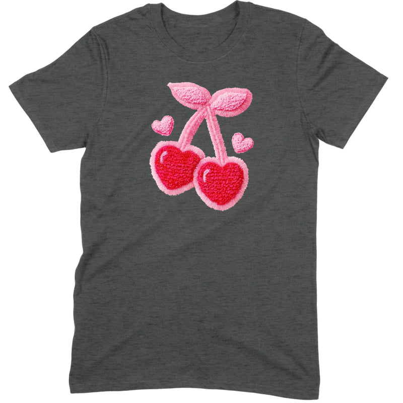 Chenille Heart Cherries Tee