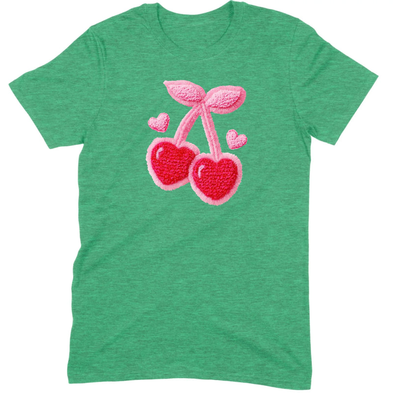 Chenille Heart Cherries Tee