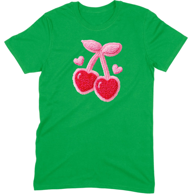 Chenille Heart Cherries Tee