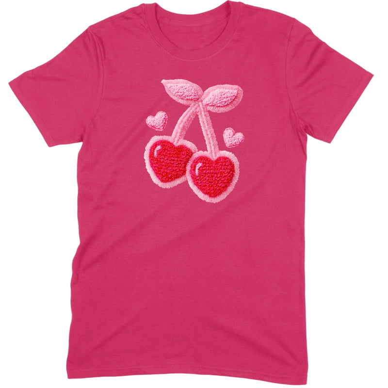 Chenille Heart Cherries Tee