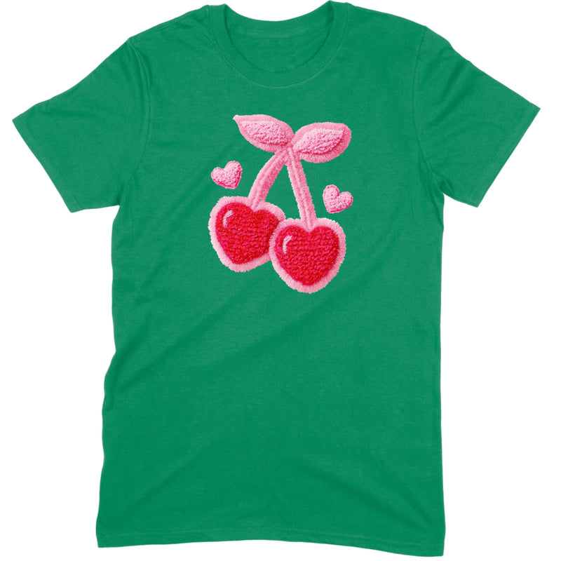 Chenille Heart Cherries Tee
