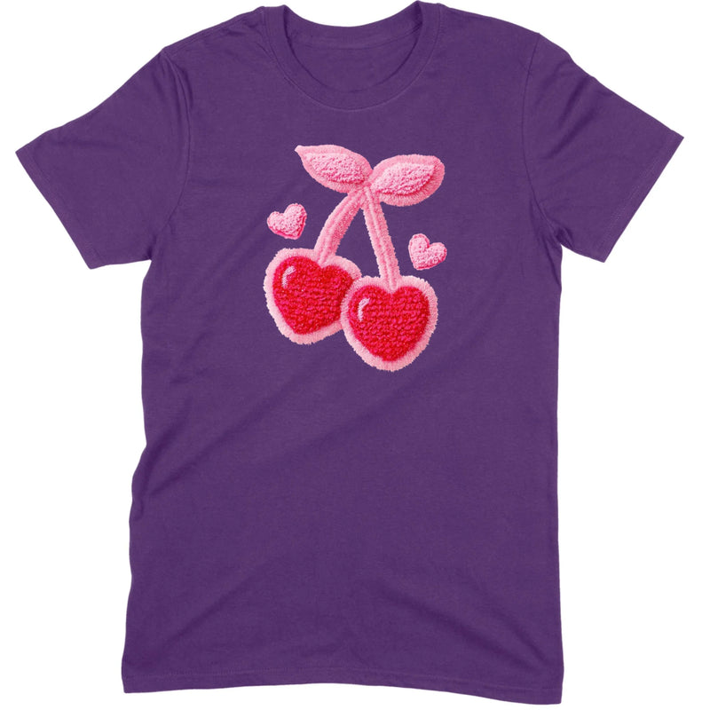 Chenille Heart Cherries Tee