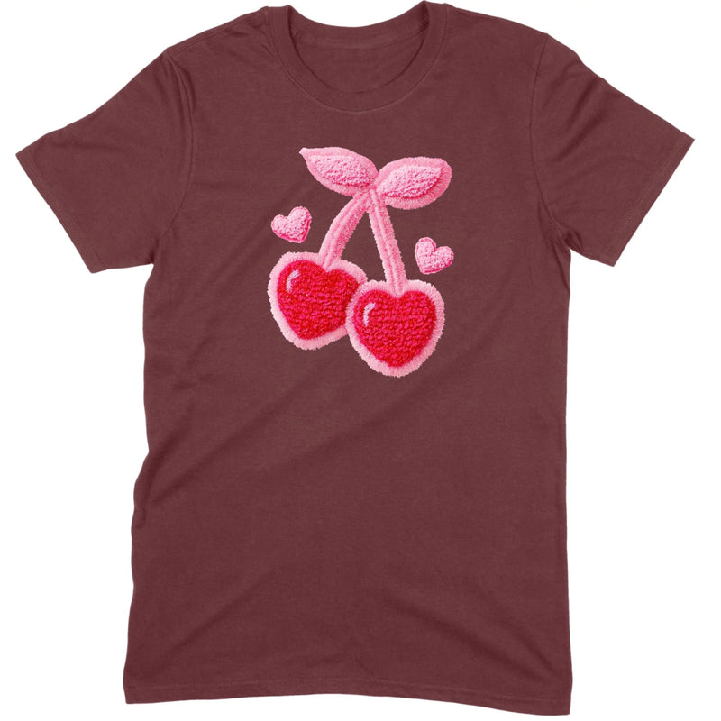 Chenille Heart Cherries Tee