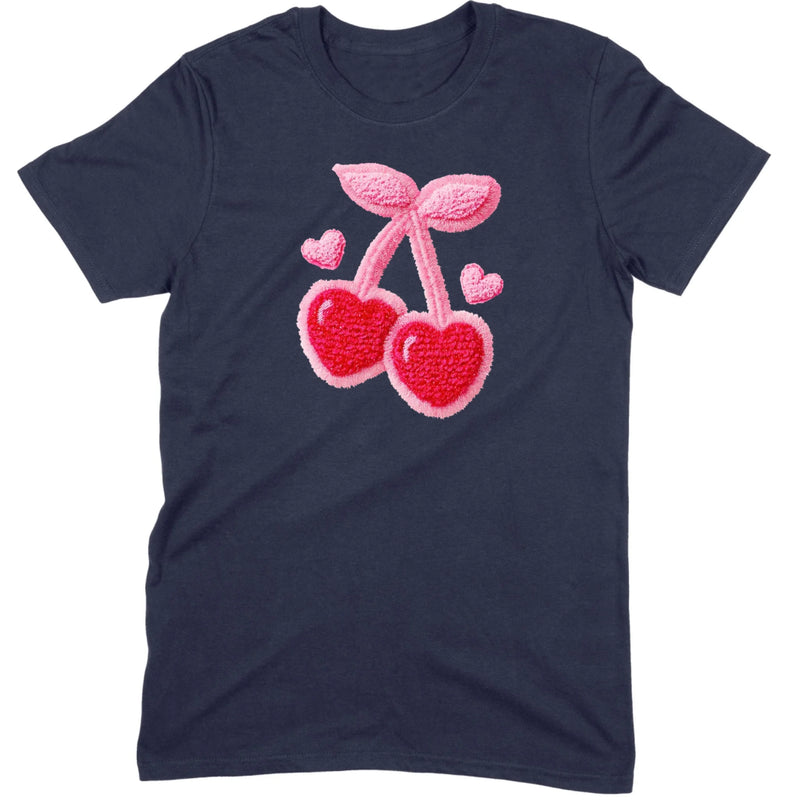 Chenille Heart Cherries Tee