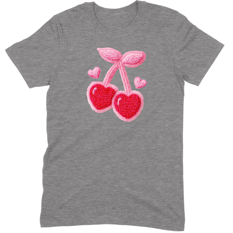 Chenille Heart Cherries Tee