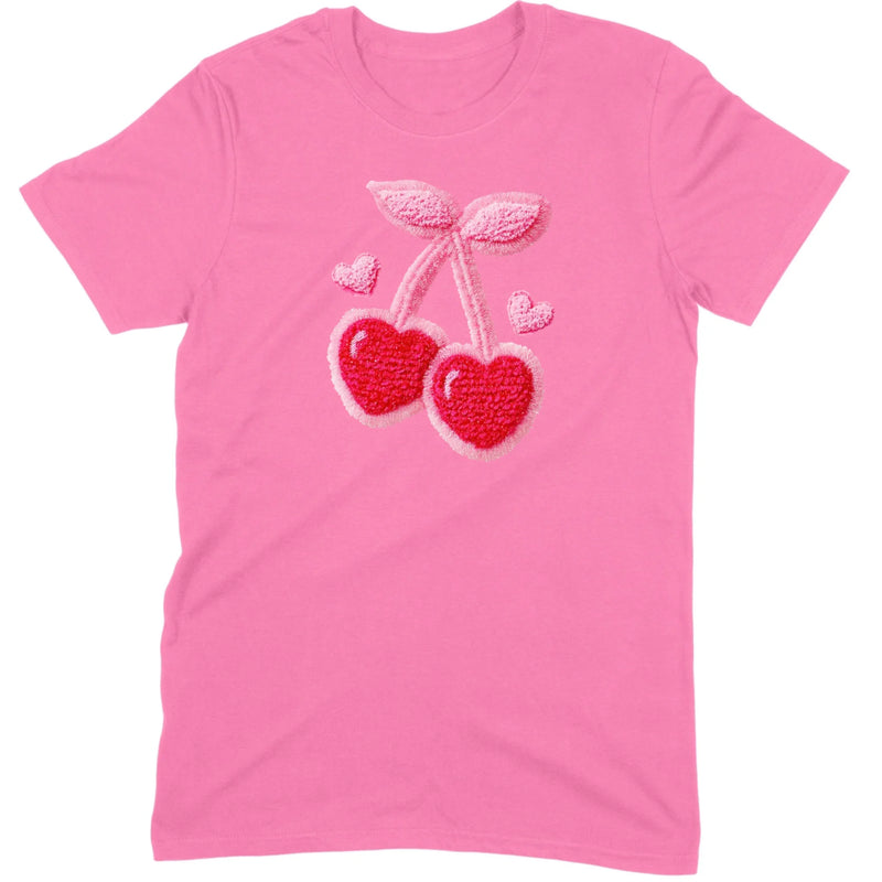 Chenille Heart Cherries Tee