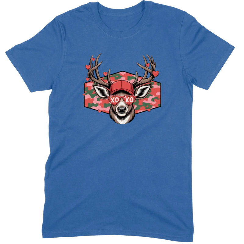 Retro Pink Camo "XO" Deer Hunter Valentine Tee