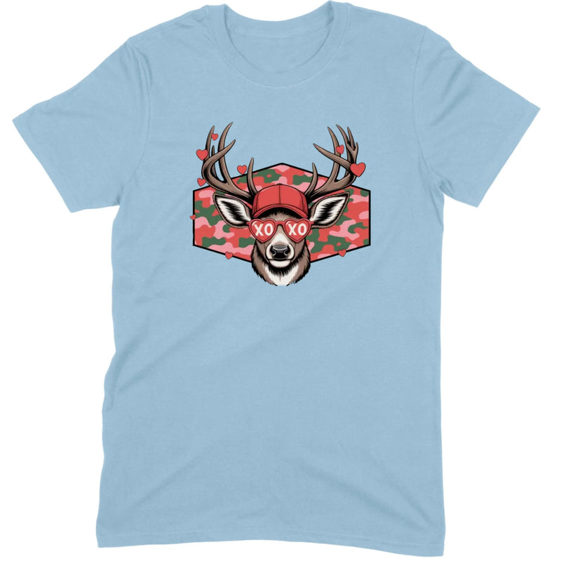 Retro Pink Camo "XO" Deer Hunter Valentine Tee