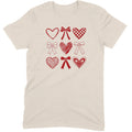 Minimalist Heart & Bow Grid Tee