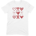 Minimalist Heart & Bow Grid Tee