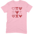 Minimalist Heart & Bow Grid Tee