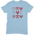Minimalist Heart & Bow Grid Tee