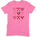 Minimalist Heart & Bow Grid Tee
