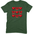 Glitter & Sequin Heart Grid Tee