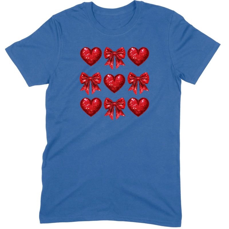Glitter & Sequin Heart Grid Tee