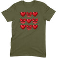 Glitter & Sequin Heart Grid Tee