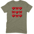 Glitter & Sequin Heart Grid Tee