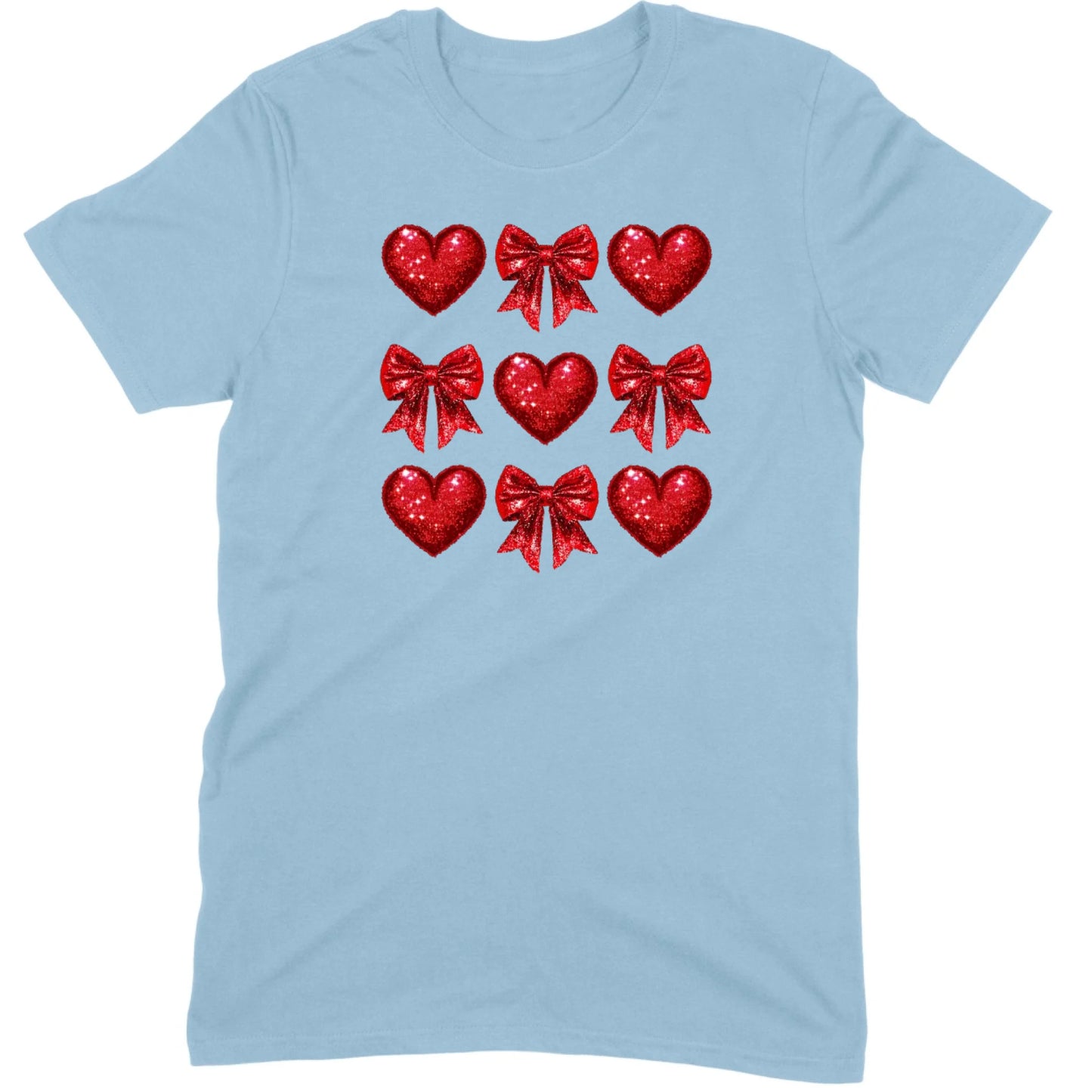 Glitter & Sequin Heart Grid Tee
