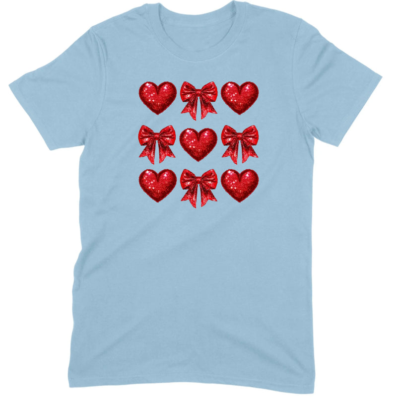 Glitter & Sequin Heart Grid Tee