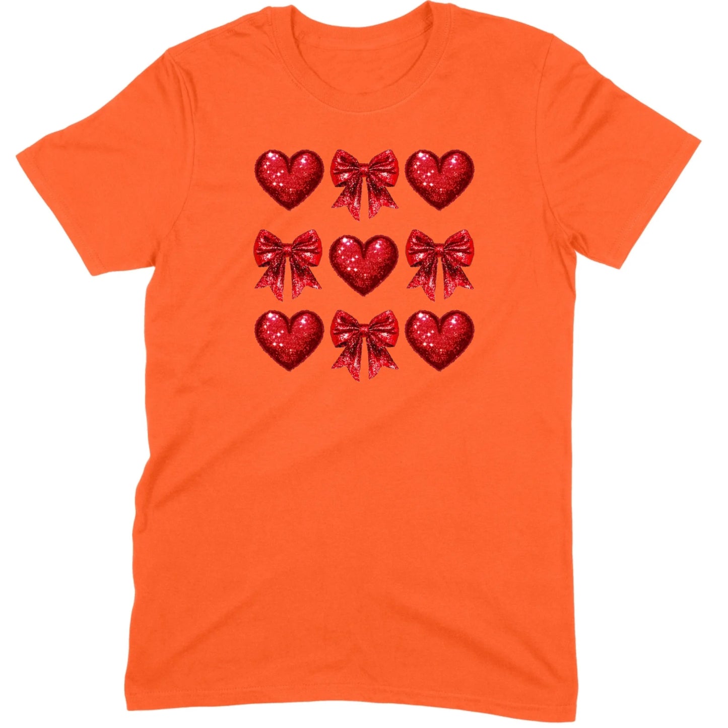 Glitter & Sequin Heart Grid Tee