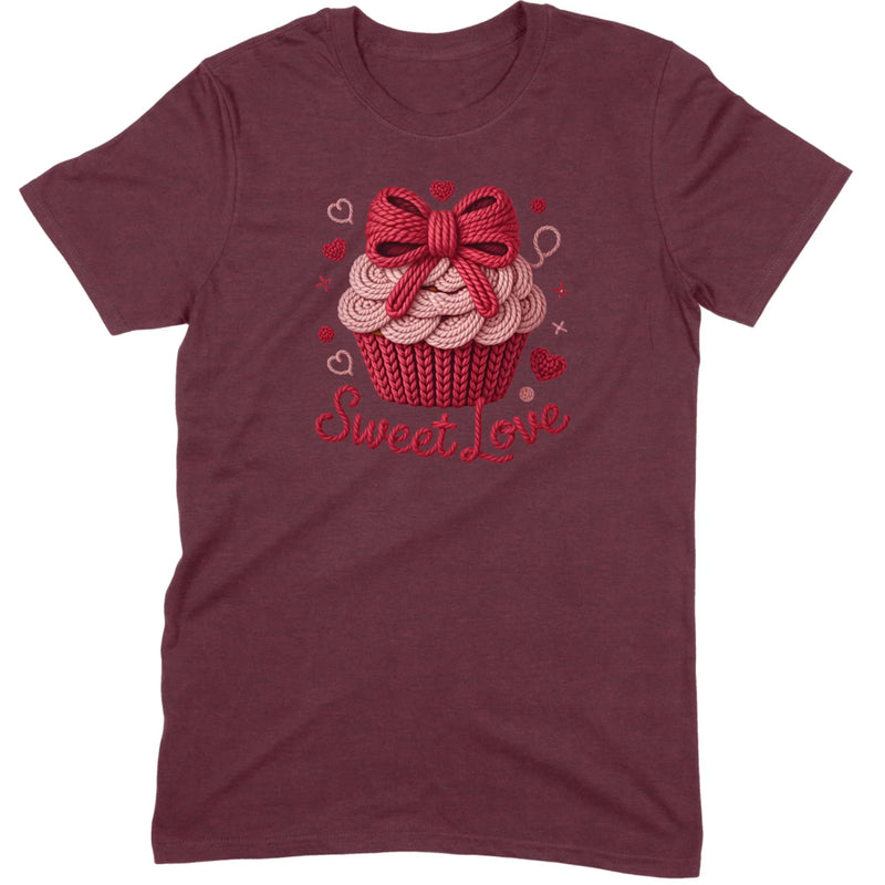 Knit "Sweet Love" Cupcake Tee