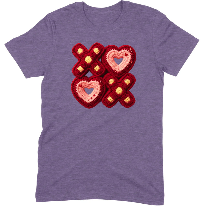 Retro Folk Crochet: Hearts and X's Tee