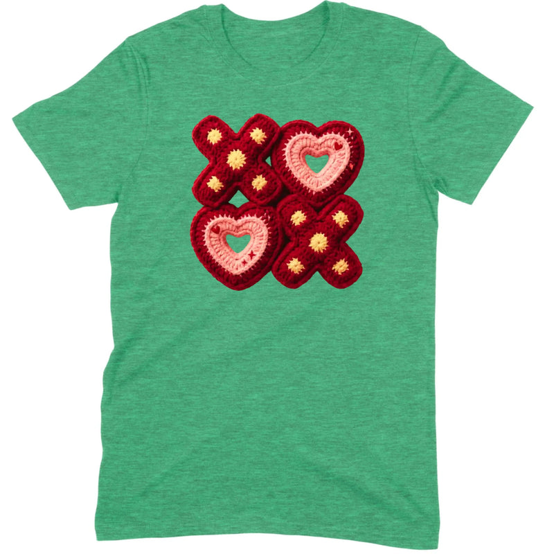 Retro Folk Crochet: Hearts and X's Tee