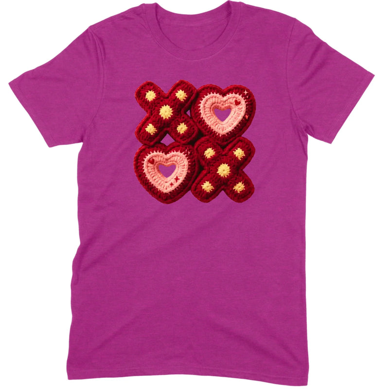 Retro Folk Crochet: Hearts and X's Tee
