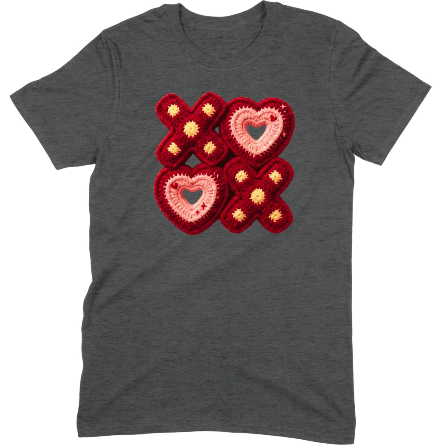 Retro Folk Crochet: Hearts and X's Tee