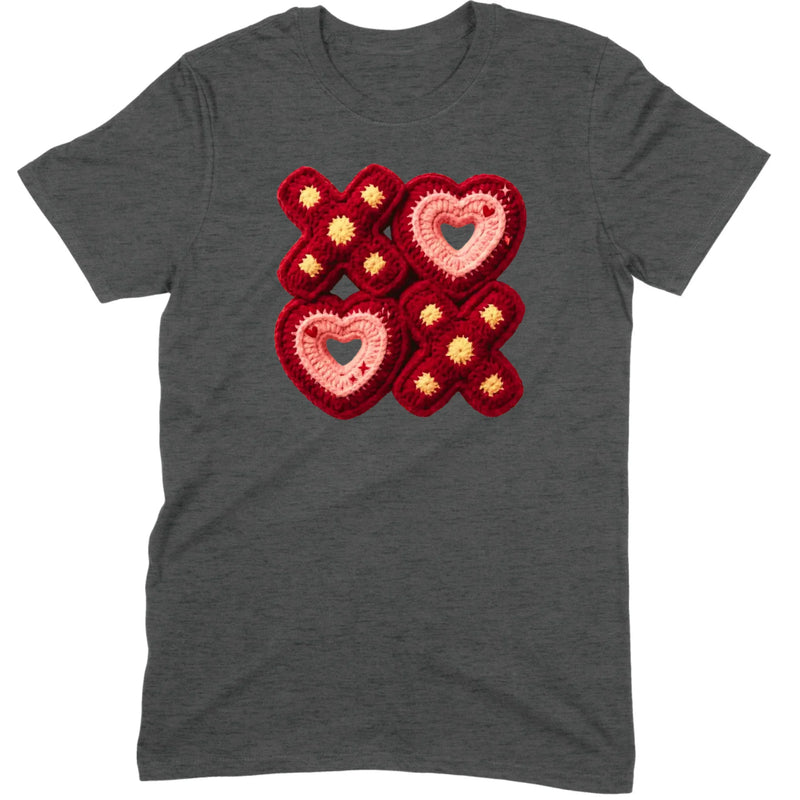 Retro Folk Crochet: Hearts and X's Tee