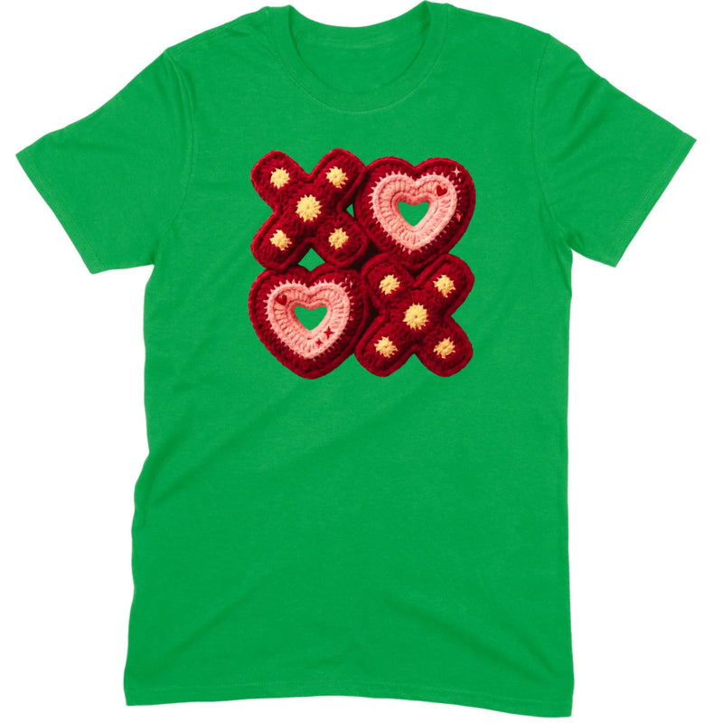 Retro Folk Crochet: Hearts and X's Tee