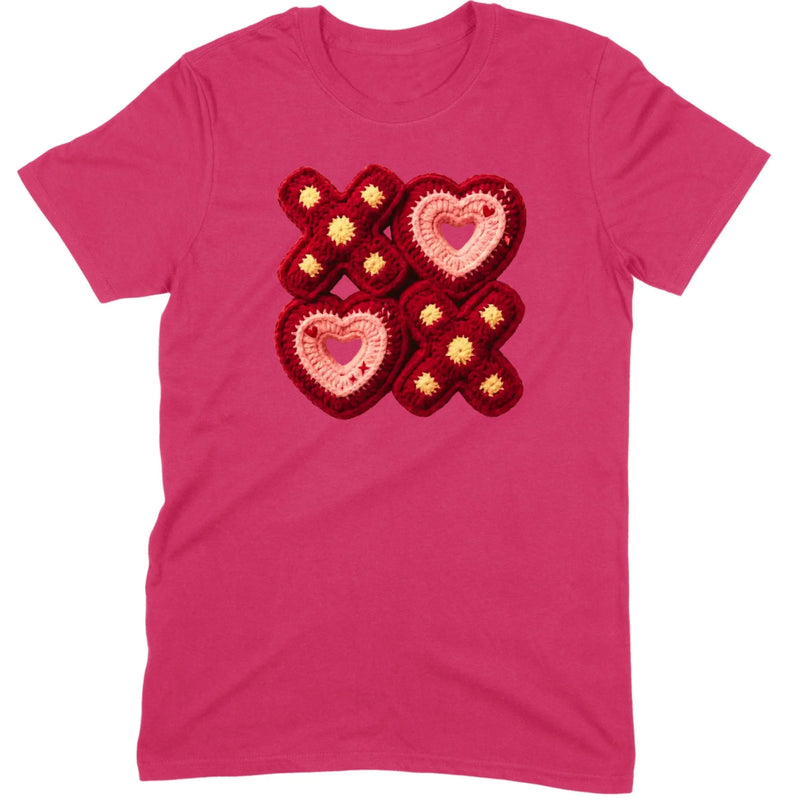 Retro Folk Crochet: Hearts and X's Tee