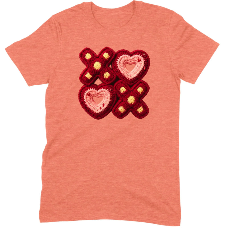 Retro Folk Crochet: Hearts and X's Tee