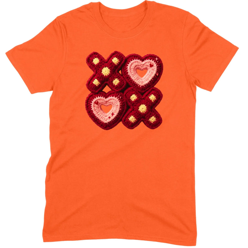 Retro Folk Crochet: Hearts and X's Tee