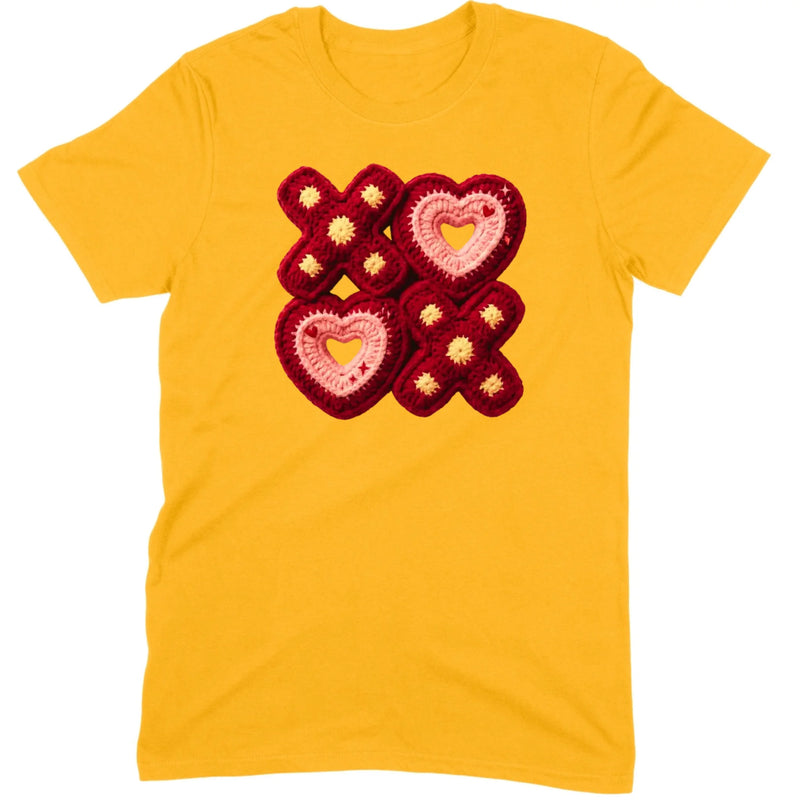 Retro Folk Crochet: Hearts and X's Tee