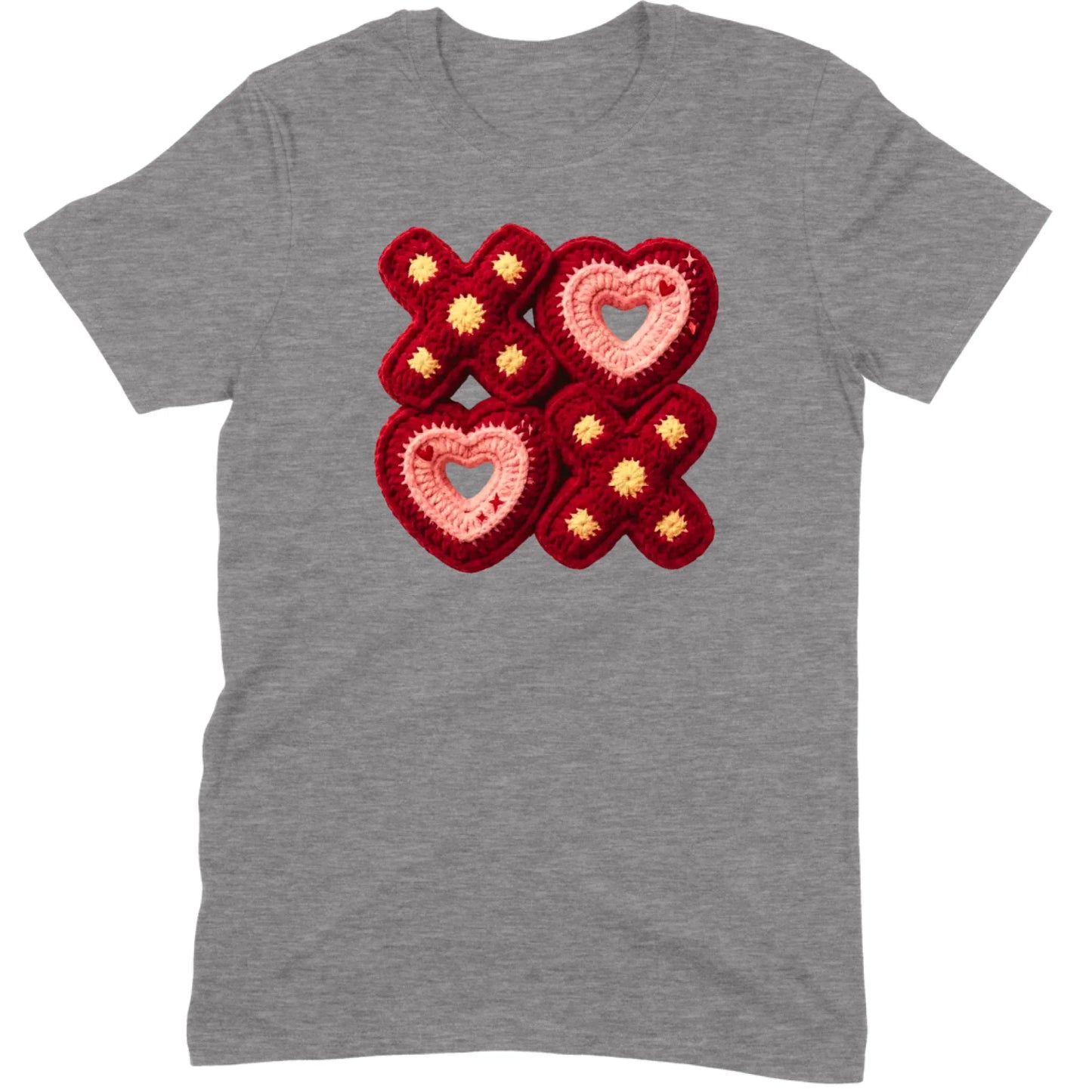 Retro Folk Crochet: Hearts and X's Tee