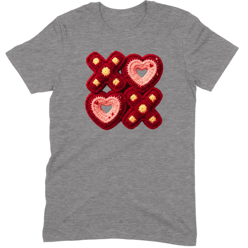 Retro Folk Crochet: Hearts and X's Tee