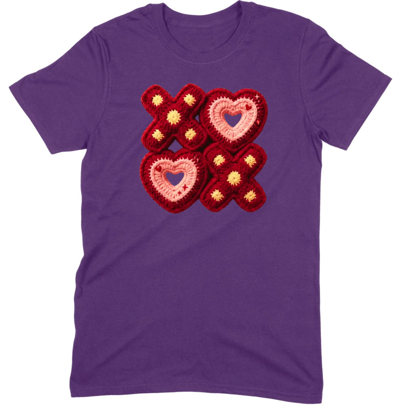 Retro Folk Crochet: Hearts and X's Tee