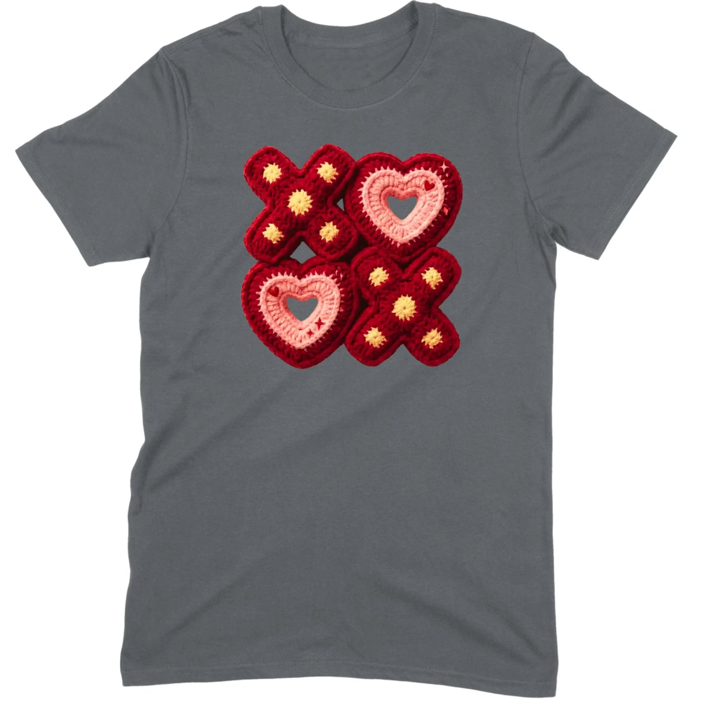 Retro Folk Crochet: Hearts and X's Tee