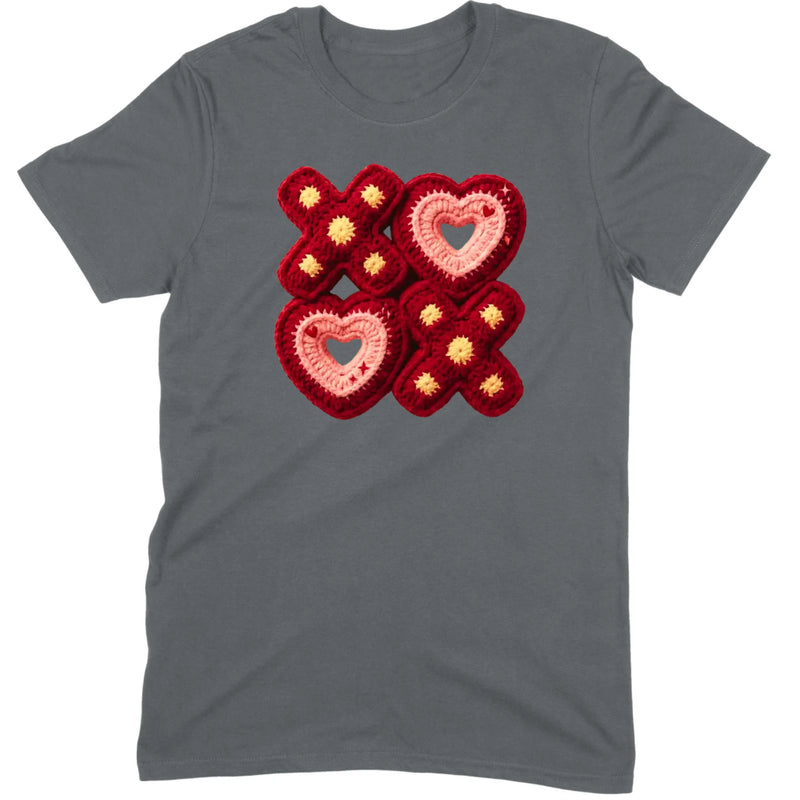 Retro Folk Crochet: Hearts and X's Tee
