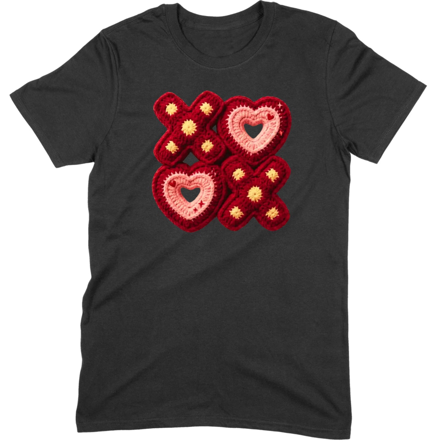 Retro Folk Crochet: Hearts and X's Tee