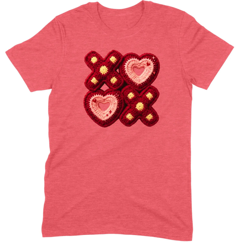 Retro Folk Crochet: Hearts and X's Tee