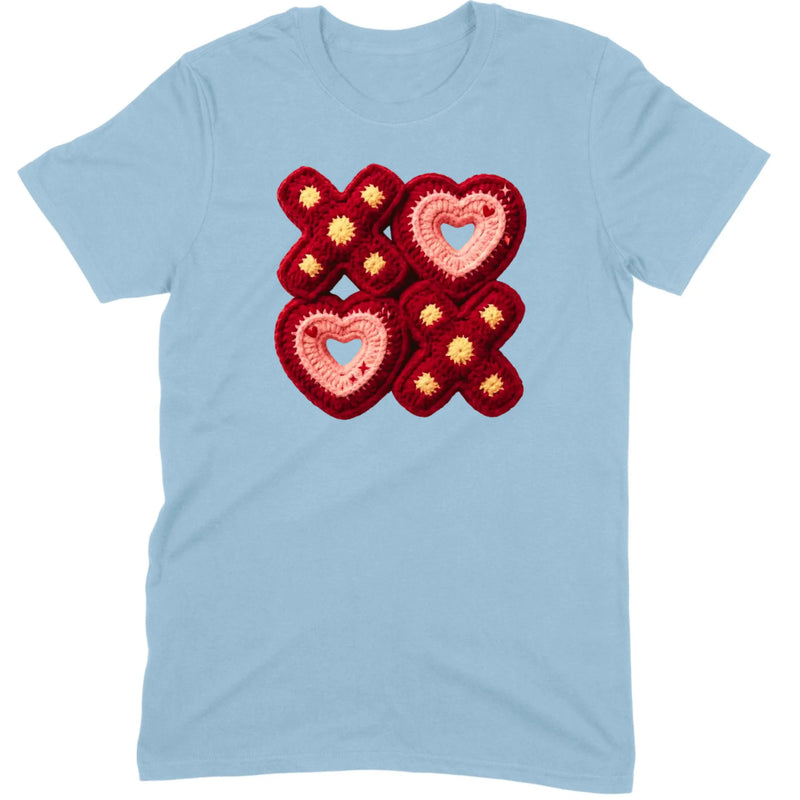 Retro Folk Crochet: Hearts and X's Tee
