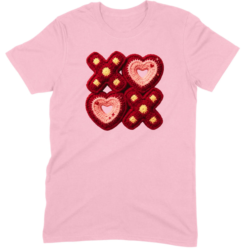 Retro Folk Crochet: Hearts and X's Tee