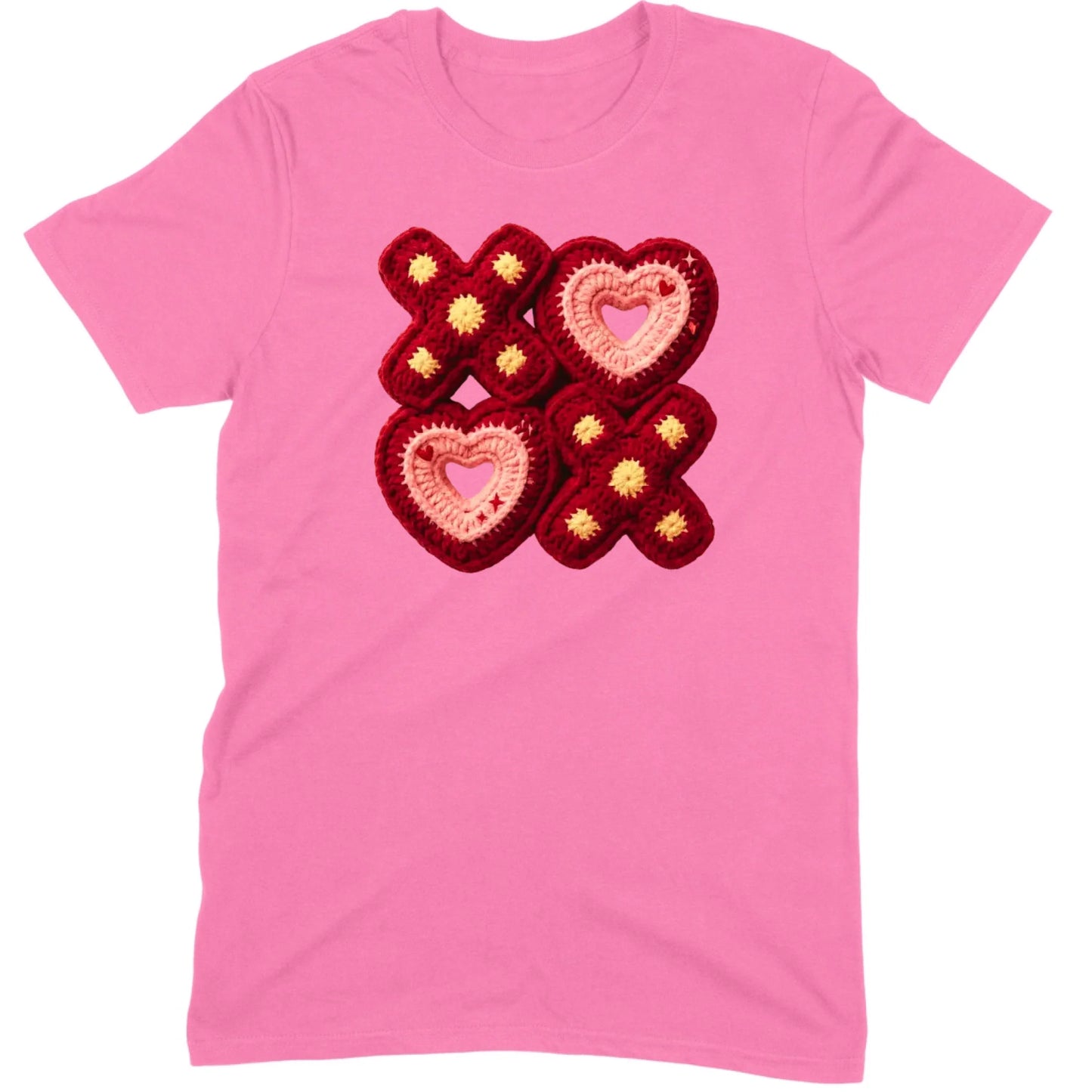 Retro Folk Crochet: Hearts and X's Tee